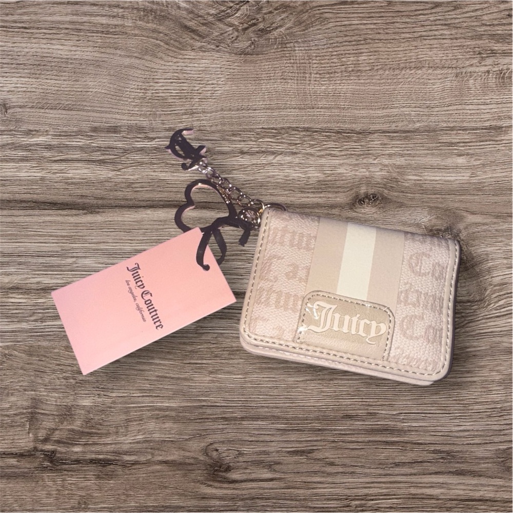 Juicy Couture Tan Key Card Holder Compact Accessory